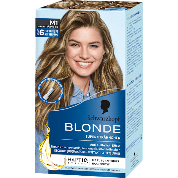 Strähnchen Set M1 Schwarzkopf Blonde