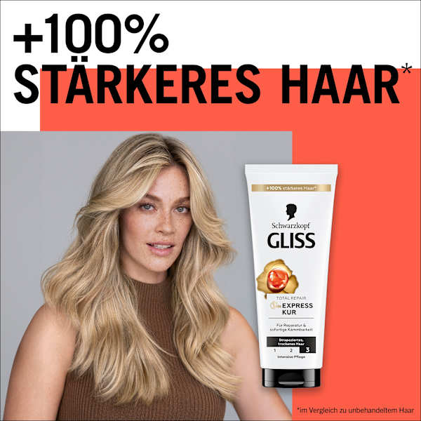 Haarkur Total Repair 1 Min Express-Kur Schwarzkopf GLISS