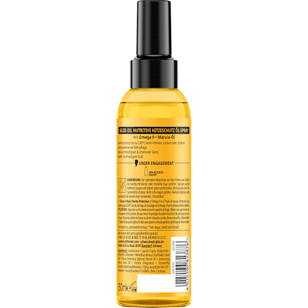 Hitzeschutz Öl-Spray Oil Nutritive Schwarzkopf GLISS