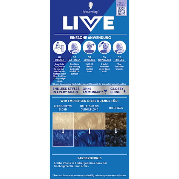 Intensivtönung 095 Electric Blue Schwarzkopf LIVE