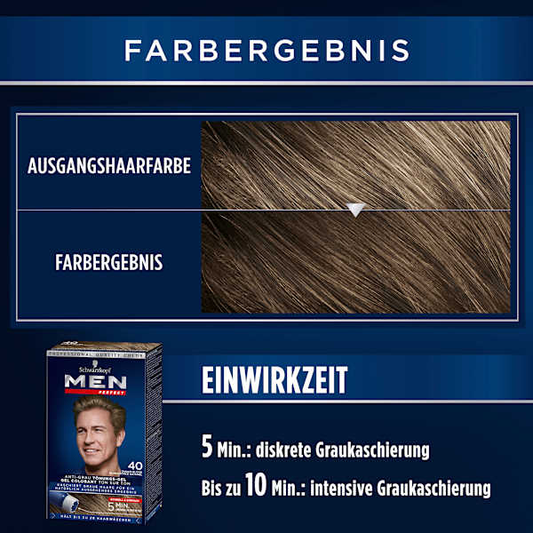 Intensivtönung Anti-Grau-Gel 40 Dunkelblond Schwarzkopf Men Perfect