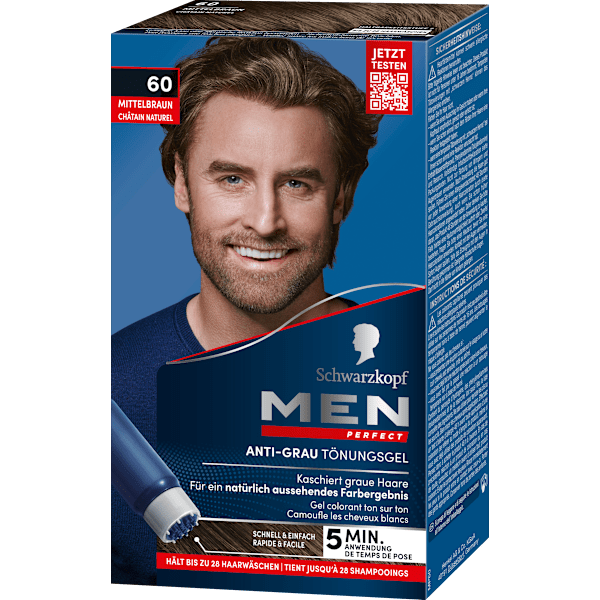 Intensivtönung Anti-Grau-Gel 60 Mittelbraun Schwarzkopf Men Perfect