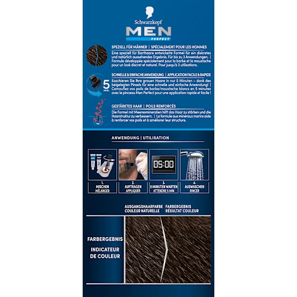 Tönung Bart 80 Dunkelbraun Schwarzkopf Men Perfect