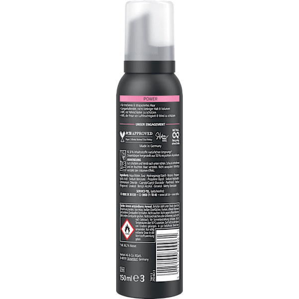 Schaumfestiger Power, Cashmere-artige Geschmeidigkeit Schwarzkopf taft