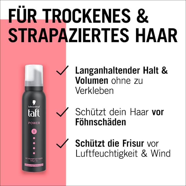 Schaumfestiger Power, Cashmere-artige Geschmeidigkeit Schwarzkopf taft