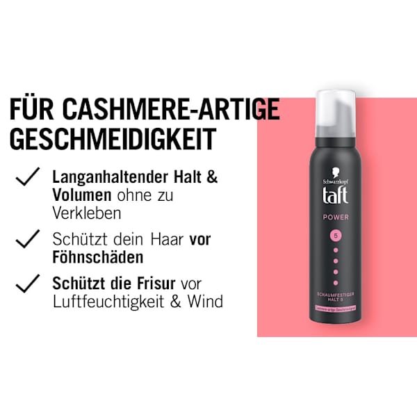 Schaumfestiger Power, Cashmere-artige Geschmeidigkeit Schwarzkopf taft