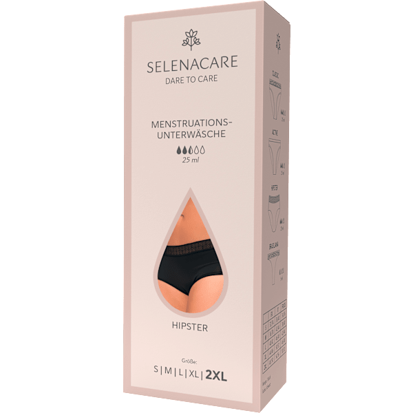 Periodenunterwäsche Hipster schwarz Gr. XXL SELENACARE