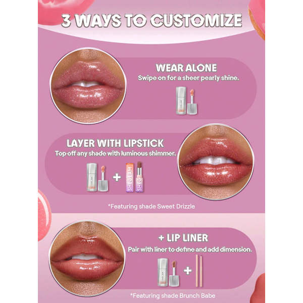 Lipgloss Glass Lock Air 118 Strawberry Milk SHEGLAM