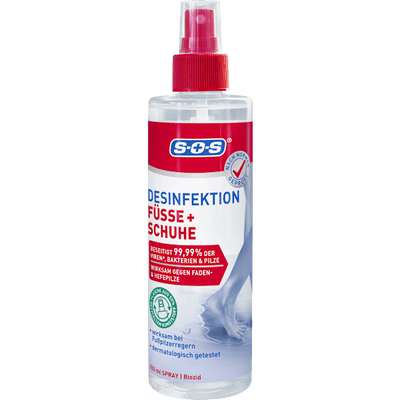 SOS Disinfectant spray for feet & shoes, 250 ml