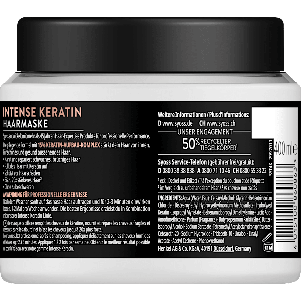 Haarmaske Intense Keratin syoss