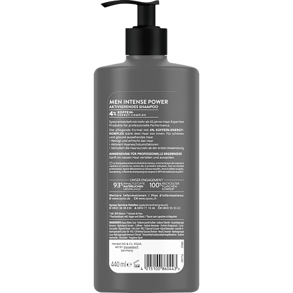 Shampoo Men Intense Power syoss