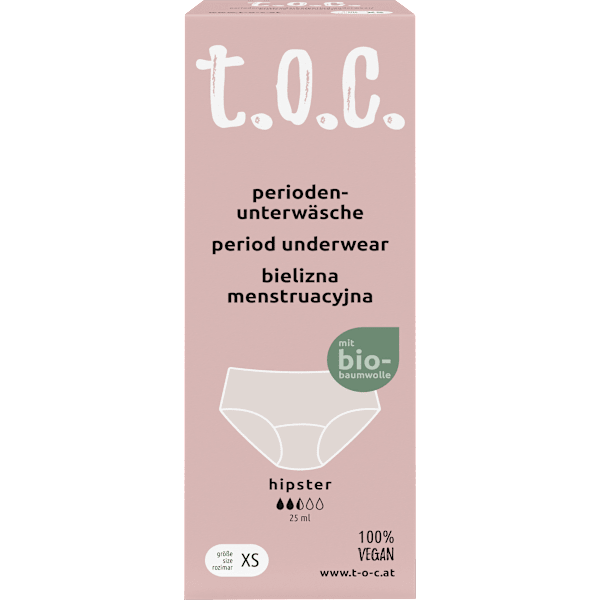 Periodenunterwäsche Hipster schwarz Gr. XS t.o.c.