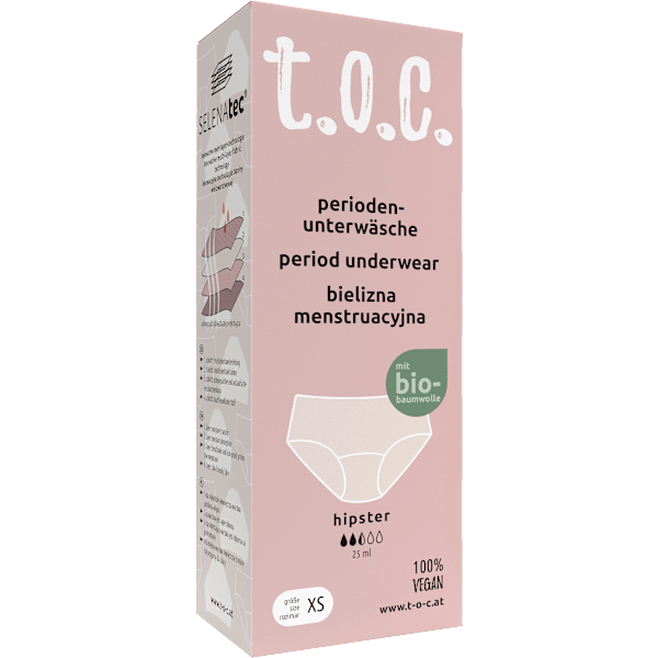 Periodenunterwäsche Hipster schwarz Gr. XS t.o.c.