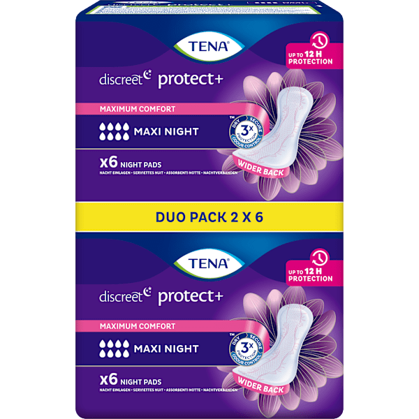 discreet Einlagen Inkontinenz Protect+ Maxi Night Duopack TENA