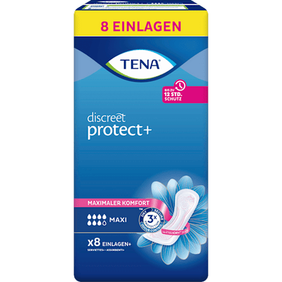TENA discreet insoles Incontinence Protect+ Maxi, 8 pcs