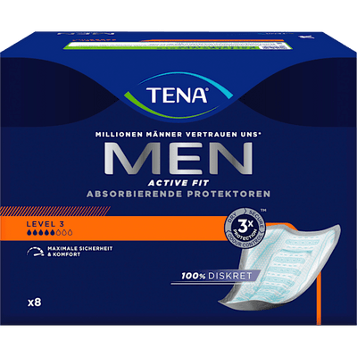 TENA Men pads incontinence level 3, 8 pieces