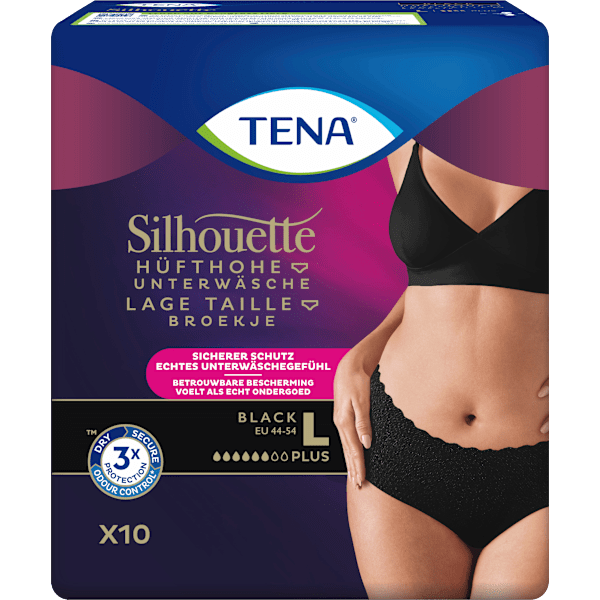 Pants Inkontinenz Silhouette schwarz Gr. L TENA