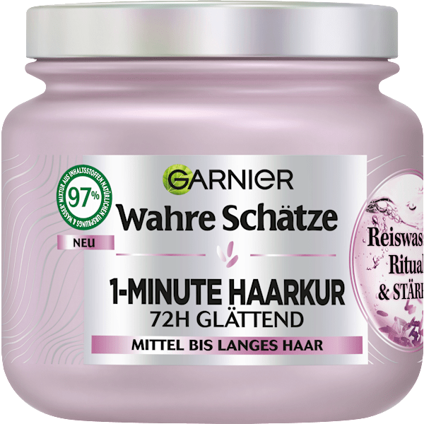 Haarkur 1-Minute Reiswasser Ritual & Stärke Wahre Schätze