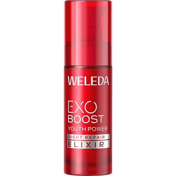Gesichtsserum Nacht Granatapfel EXO Boost Youth Power Night Repair Elixier WELEDA