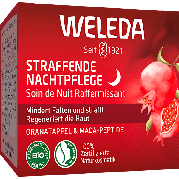 Nachtcreme straffend Granatapfel & Maca-Peptide WELEDA
