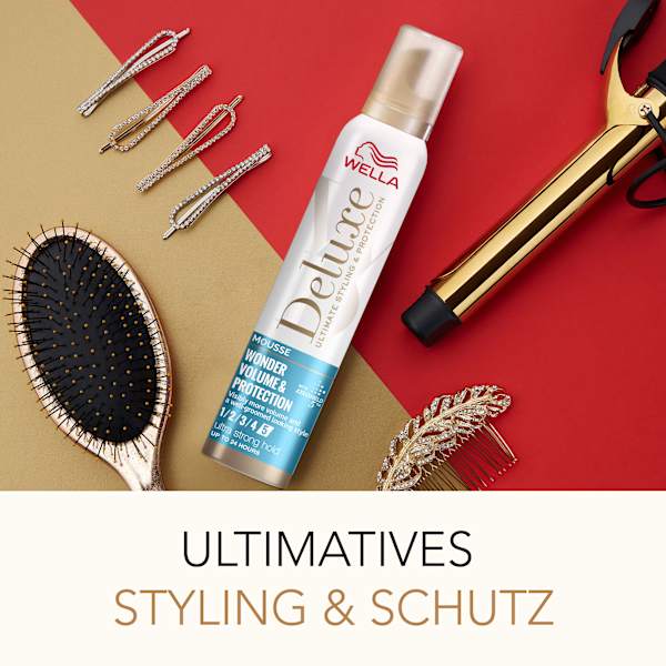 Schaumfestiger Wunder Volumen & Schutz, Ultra starker Halt WELLA Deluxe