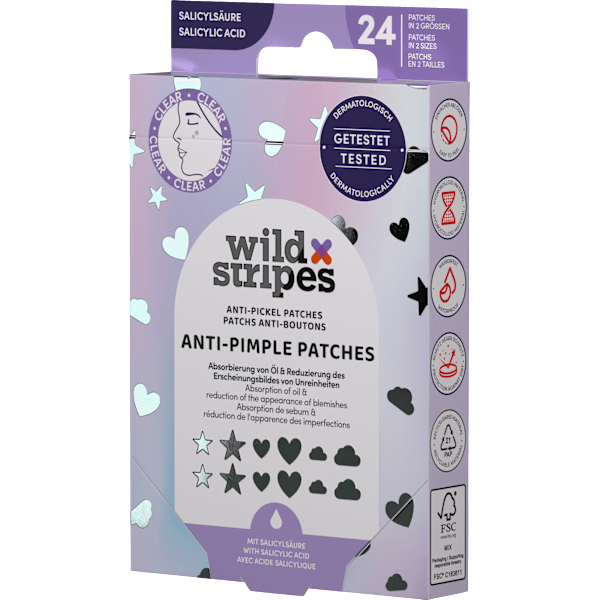 Anti Pickel Patches Holo Clear Wild Stripes