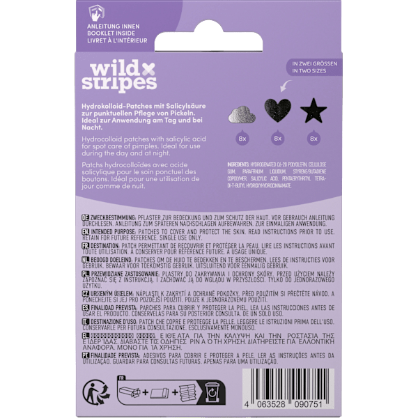 Anti Pickel Patches Holo Clear Wild Stripes