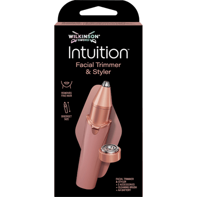 WILKINSON SWORD Facial hair remover, Intuition 2in1 Facial Trimmer & Styler, 1 pc