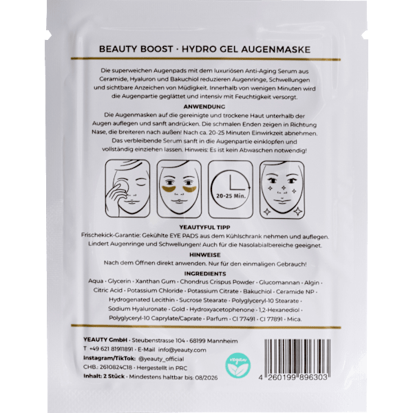 Augenpads Beauty Boost (1 Paar) Yeauty
