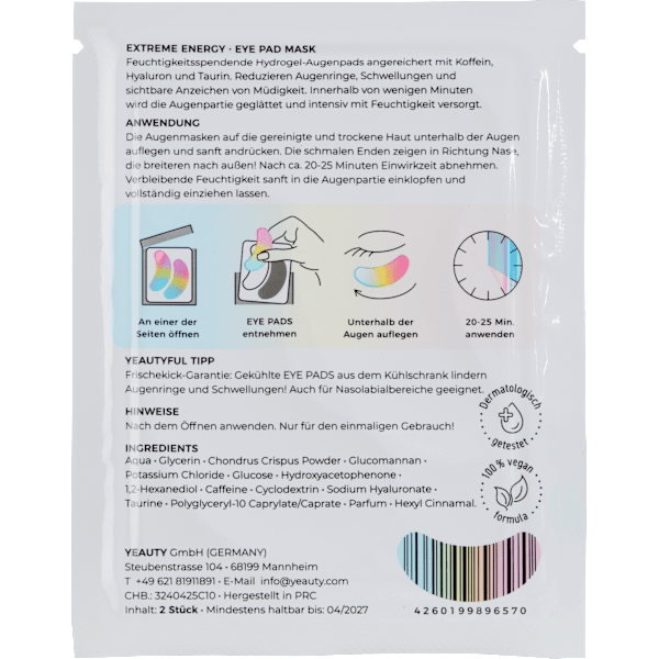 Augenpads Extreme Energy (1 Paar) Yeauty